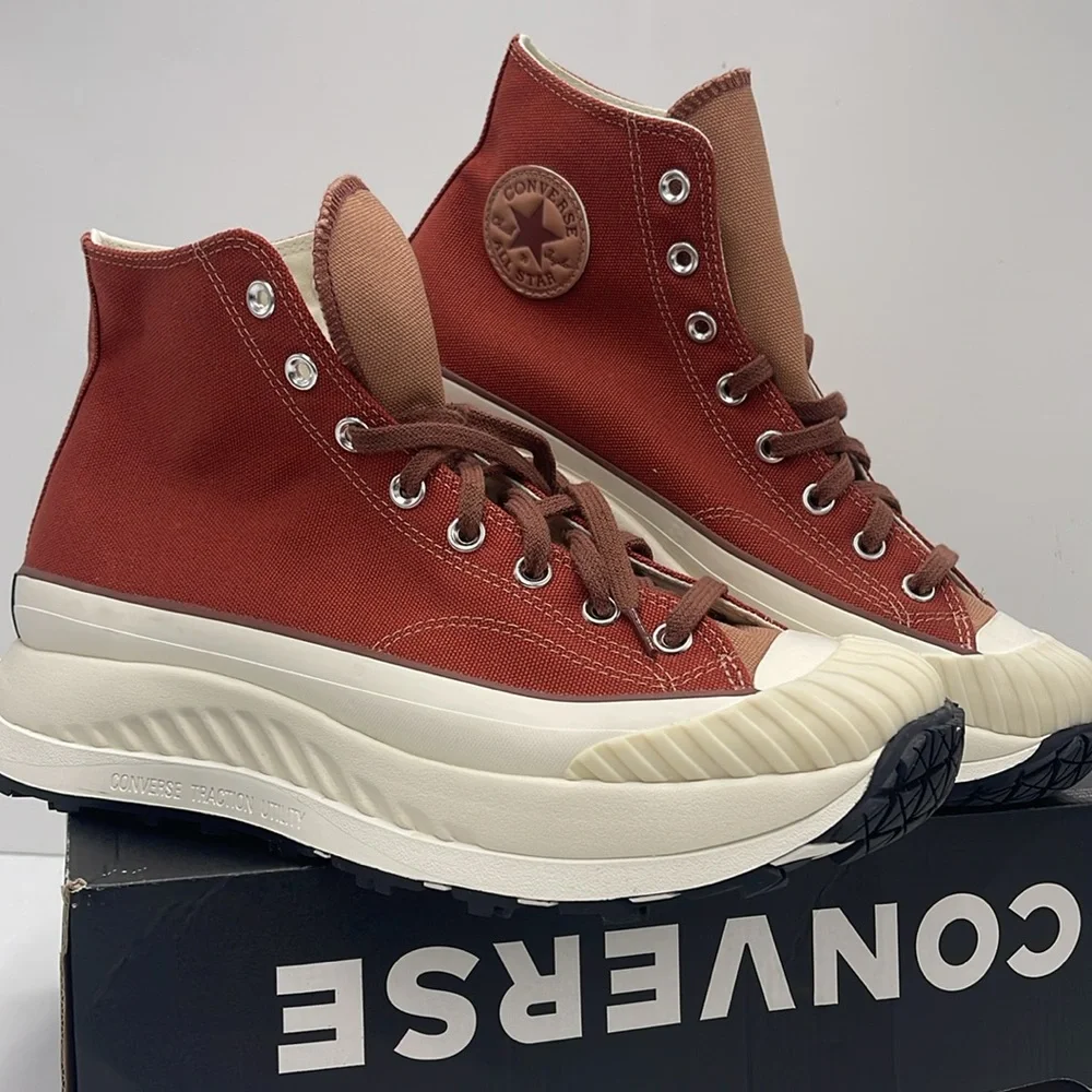 Converse Men’s CHUCK 70 AT-CX HI RITUAL RED/CLAY POT/RED OAK A06119C Platforms
